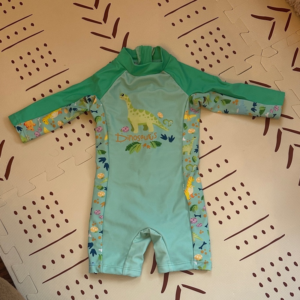 Kids Dinosaur Swim Suit - Green